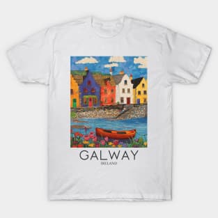 A Pop Art Travel Print of Galway - Ireland T-Shirt